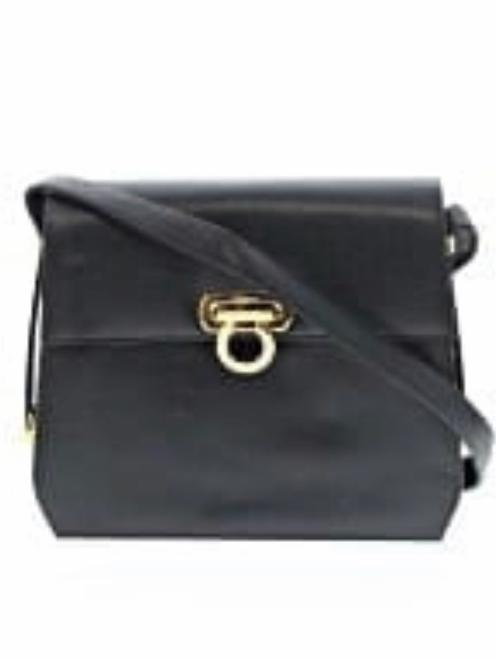 Vintage Salvatore Ferragamo Gancini Flap Leather Crossbody 10x8x2